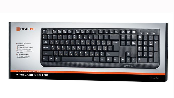 Клавиатура REAL-EL Standard 500 Black