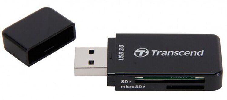 Кардридер Transcend USB 3.0 Black (TS-RDF5K)