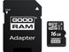 Карта пам'яті Goodram 16 GB microSDHC class 10 UHS-I + SD Adapter M1AA-0160R11