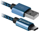 Кабель Defender USB09-03T PRO USB(AM)-C Type 1m Blue (87817)