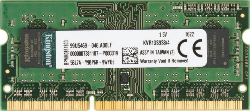 Оперативная память Kingston SODIMM DDR3L-1600 8192MB PC3L-12800 (KVR16LS11/8)
