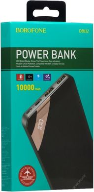 Універсальна мобільна батарея Power Bank Borofone DB112 10000 mAh Black
