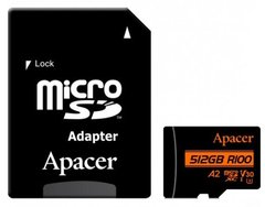 Карта пам'яті Apacer MicroSDXC 512GB (AP512GMCSX10U8-R)