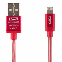 Кабель Toto TKG-29 Silk Sreen Metal USB cable Lightning 1m Red