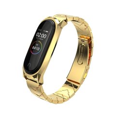 Ремінець Mijobs Metal Band V Style for Xiaomi Mi Band 4/3 Gold