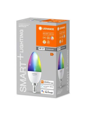 Розумна світлодіодна лампа LEDVANCE B40 49W (470Lm) 2700-6500K + RGB E14