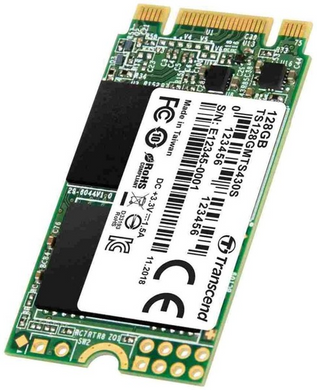 SSD накопитель Transcend MTS430S 128GB M.2 SATA III 3D NAND TLC (TS128GMTS430S)