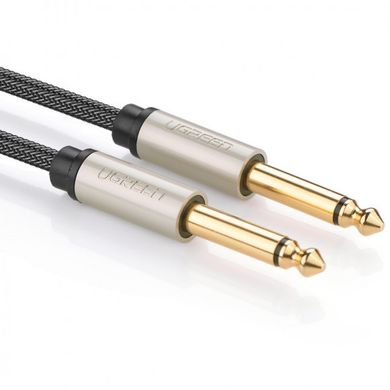 Кабель UGREEN AV128 6.3 mm to 6.3 mm Audio Cable Braided, 1 m Gray 10636
