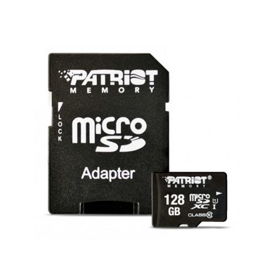Карта памяти Patriot MicroSDHC128GB UHS-I Class 10 Patriot LX + SD-adapter (PSF128GMCSDXC10)