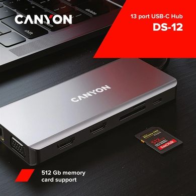 USB-хаб Canyon 13 port USB-C Hub DS-12 (CNS-TDS12)