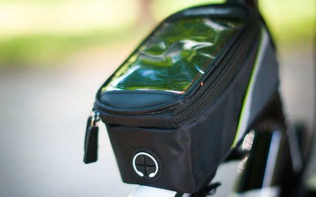 Велосипедна сумка під раму під смартфон 4,8”чорно-синя "IN TOUCH"