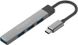 Хаб USB-С Promate LiteHub-4 (litehub-4.grey)