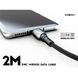 Кабель Moxom Lightining 4M Zinc alloy braided cable support QC3.0 fast charging (MX-CB44) black