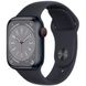 Apple Watch Series 8 41mm (GPS+LTE) Midnight Aluminum Case with Midnight Sport Band - S/M (MNUV3)