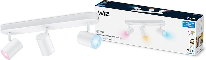 Розумний накладний точковий світильник WiZ IMAGEO Spots 3x5W 2200-6500K RGB Wi-Fi White (929002658901)