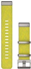 Ремешок для Garmin MARQ QuickFit 22m Jacquard Weave Nylon Strap Yel/Green Band (010-12738-23)