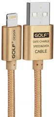 Кабель Golf GC-47I Lightning cable 1m Gold