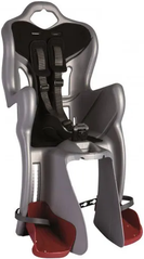 Сидіння заднє Bellelli B1 Standart до 22 кг сріблясте з чорною підкладкою (SAD-25-47)