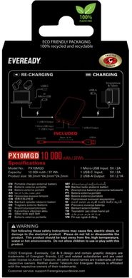 Универсальная мобильная батарея Eveready PX10M 10000 mAh Mini Gold (PX10MGD)