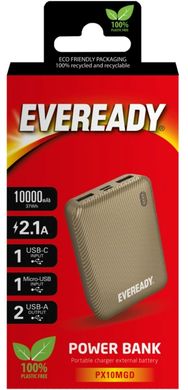 Универсальная мобильная батарея Eveready PX10M 10000 mAh Mini Gold (PX10MGD)