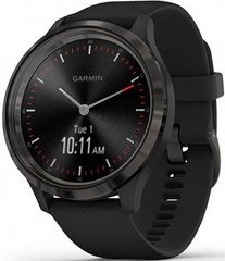 Смарт-годинник Garmin Vivomove 3 Slate Stainless Steel Bezel with Black Case and Silicone Band