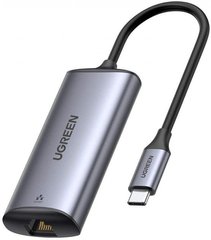 Перехідник Ugreen USB3.1 Type-C --> Ethernet RJ45 1000Mb CM275 cірий