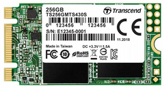 SSD накопичувач Transcend MTS430S 256GB M.2 SATA III 3D NAND TLC (TS256GMTS430S)
