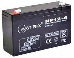 Аккумуляторная батарея Matrix 6V 12Ah (NP12-6)