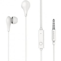 Навушники BOROFONE BM24 Milo universal earphones with mic White