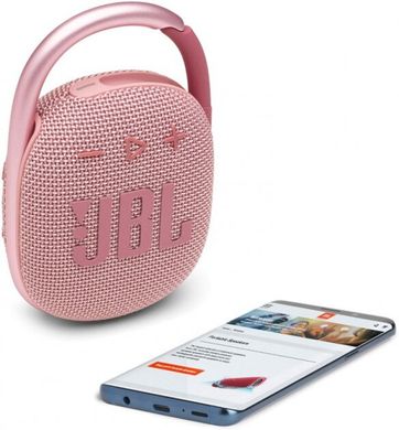 Портативна акустика JBL Clip 4 Pink (JBLCLIP4PINK)