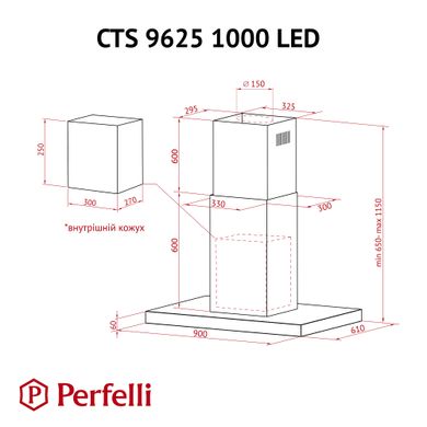 Витяжка Perfelli CTS 9625 I 1000 LED