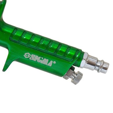 Краскопульт Sigma HVLP-mini 0.8 мм с верхним баком 100 мл Green (6812041)