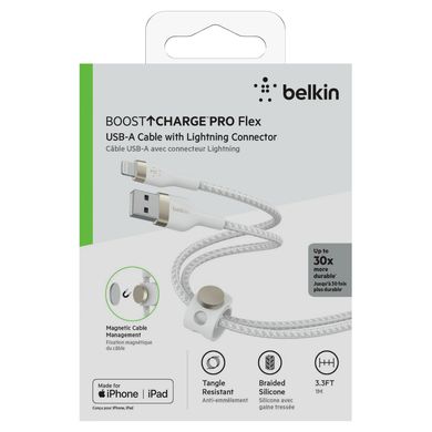 Кабель Belkin USB-A - Lightning 1m White (CAA010BT1MWH)