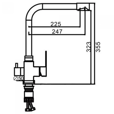 Змішувач для кухонної мийки Frap F43899-2