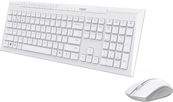 Комплект (клавіатура, мишка) Rapoo 8210M Wireless White