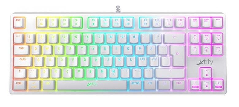 Клавіатура Xtrfy K4 TKL RGB Kailh Red White (XG-K4-RGB-TKL-WH-R-RUS)