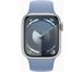 Apple Watch Series 9 GPS 41mm Silver Aluminium Case with Storm Blue Sport Band S/M (MR903QP/A)