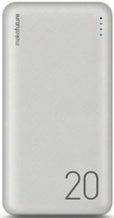 Универсальная мобильная батарея MakeFuture 20000 mAh Li-Pol White