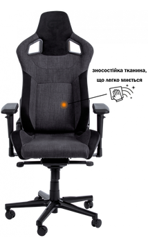 Компьютерное кресло для геймера GT Racer X-8005 Dark Gray/Black Suede