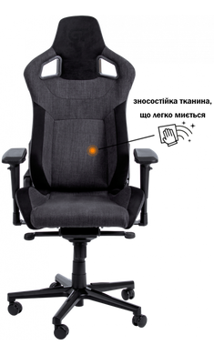 Комп'ютерне крісло для геймера GT Racer X-8005 Dark Gray/Black Suede