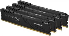 Оперативна пам'ять HyperX DDR4-3600 131072MB PC4-28800 (Kit of 4x32768) Fury Black (HX436C18FB3K4/128)