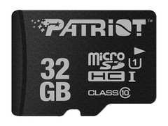 Карта памяти Patriot microSDHC (UHS-1) LX Series 32Gb class 10 (PSF32GMDC10)