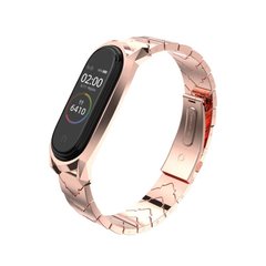 Ремешок Mijobs Metal Band V Style for Xiaomi Mi Band 4/3 Rose Gold