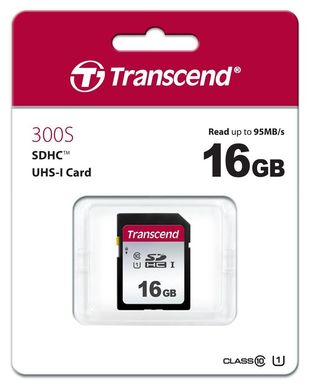 Карта пам'яті Transcend 16GB SDHC C10 UHS-I  R95/W45MB/s (TS16GSDC300S)