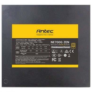 Блок живлення Antec NE700G Zen 700W 80 Plus Gold (0-761345-11688-6)
