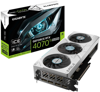 Відеокарта Gigabyte GeForce RTX 4070 Ti SUPER EAGLE OC ICE 16G (GV-N407TSEAGLEOC ICE-16GD)