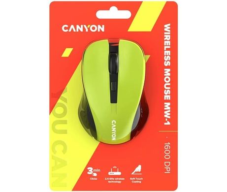 Мышь Canyon MW-1 Wireless Yellow (CNE-CMSW1Y)