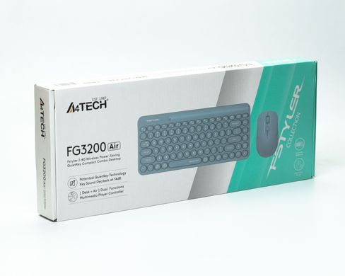 Комплект (клавіатура + миша) A4Tech FG3200 Air Wireless Blue