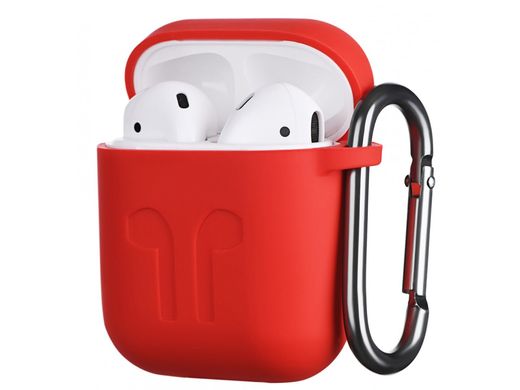 Чохол 2Е для Apple AirPods Pure Color Silicone Imprint (1.5mm) RoseRed (2E-AIR-PODS-IBSI-1.5-RRD)