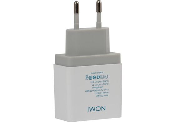 Мережевий зарядний пристрій Nomi HC02212 2.1A White